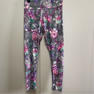 JUSTICE tights leggings unicorn size 16